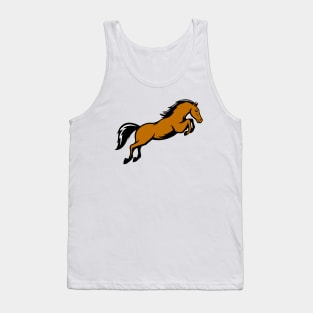 Jumping Brown Horse Logo Tank Top